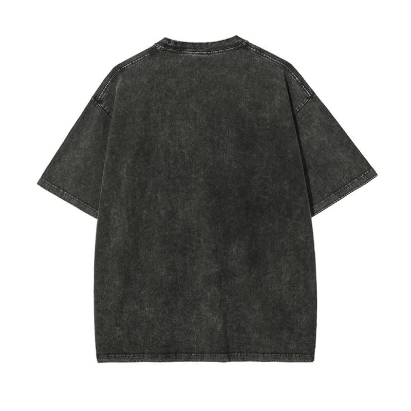 Washed Vintage Graphic Print T-Shirt – Unisex Oversized Hip-Hop Streetwear Tee - Image 2