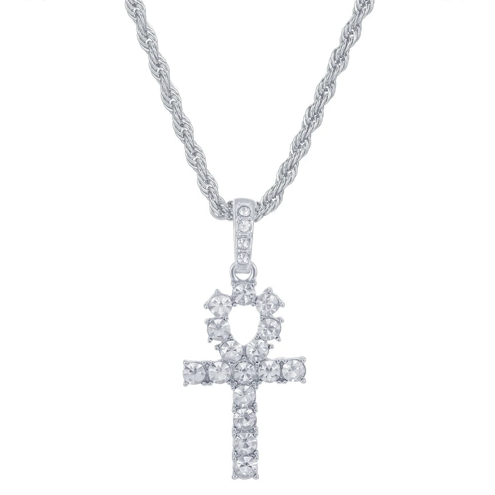 Iced-Out Cross Pendant Necklace - Image 12