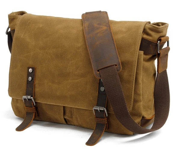 New Fashion Waxed Canvas Men's Crossbody Bag – Vintage Messenger Sling for Casual & Daily Use - Image 7