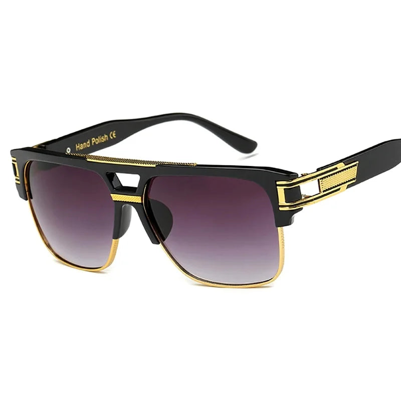 Classic Luxury Square Sunglasses – Retro Mirrored Designer Shades for Men & Women - Image 3
