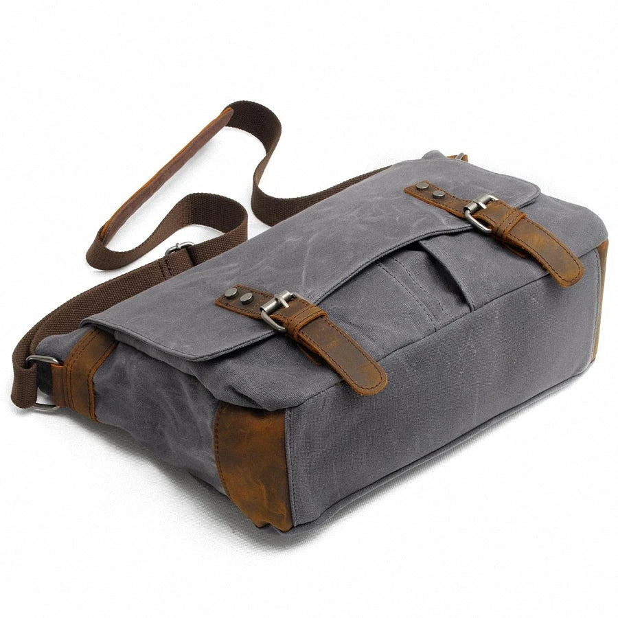 New Fashion Waxed Canvas Men's Crossbody Bag – Vintage Messenger Sling for Casual & Daily Use - Image 5