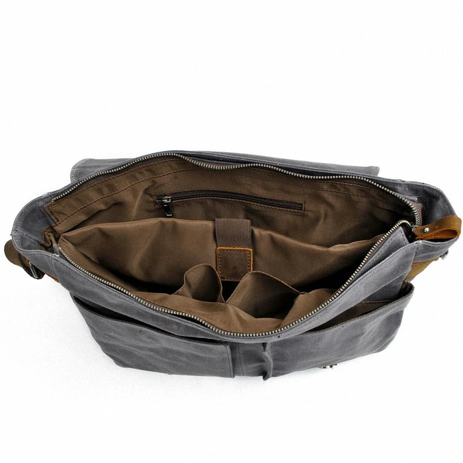 New Fashion Waxed Canvas Men's Crossbody Bag – Vintage Messenger Sling for Casual & Daily Use - Image 6