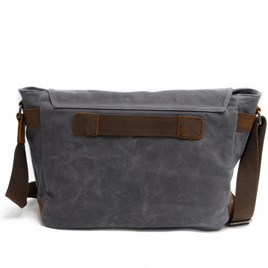 New Fashion Waxed Canvas Men's Crossbody Bag – Vintage Messenger Sling for Casual & Daily Use - Image 3