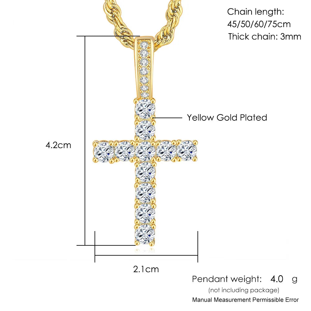 Hip Hop Cross Pendant Necklace - Image 6