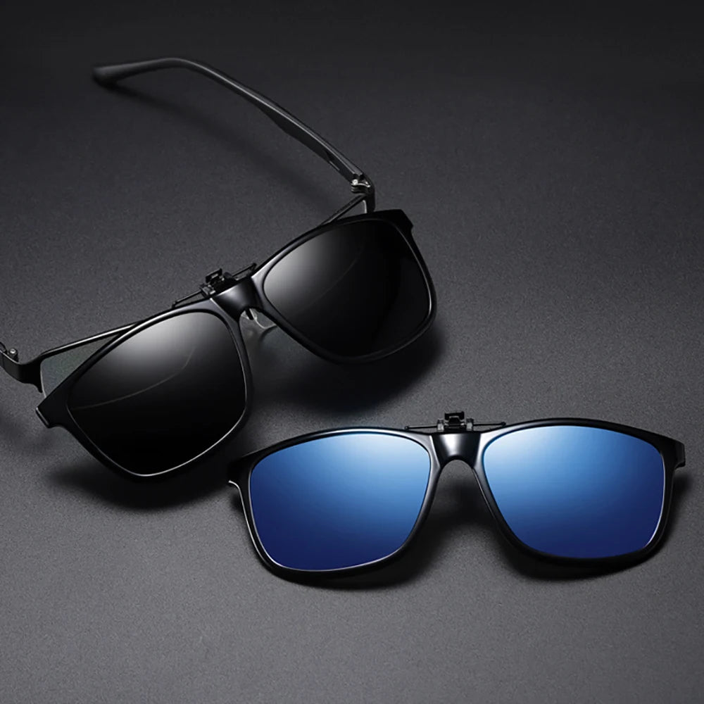 Polarized Pilot Flip-Up Clip-On Sunglasses – Photochromic UV400 Shades for Men & Women - Image 4