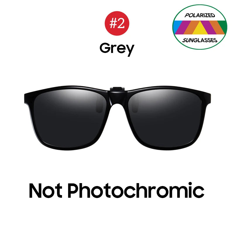 Polarized Pilot Flip-Up Clip-On Sunglasses – Photochromic UV400 Shades for Men & Women - Image 10