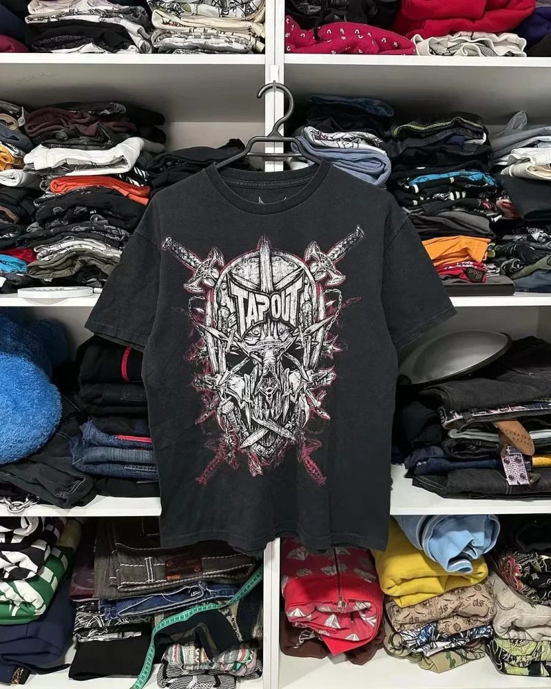 2000s Affliction-Style Graphic T-Shirt – Retro Punk Hip Hop Oversized Tee for Men - Image 10