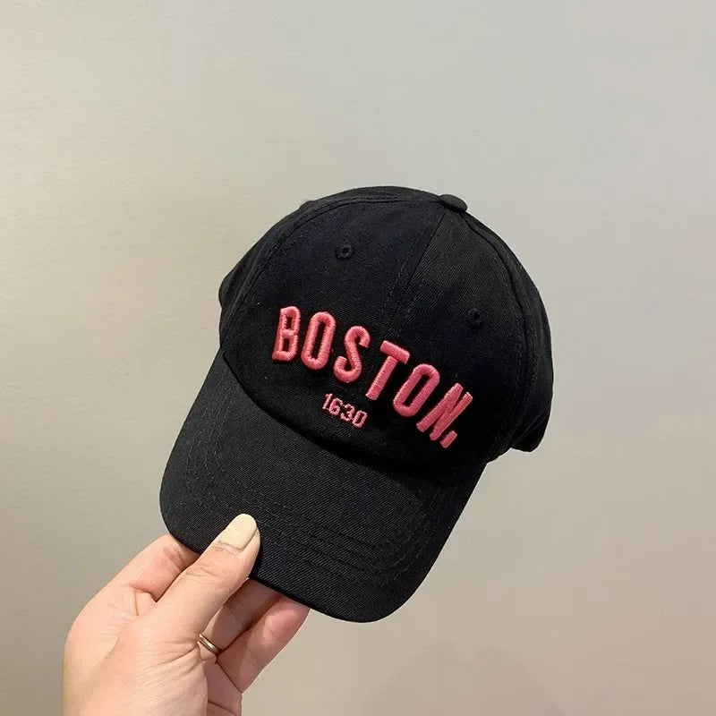 Kids' Solid Letter Embroidered Baseball Cap – Adjustable Sun Hat for Boys & Girls - Image 11