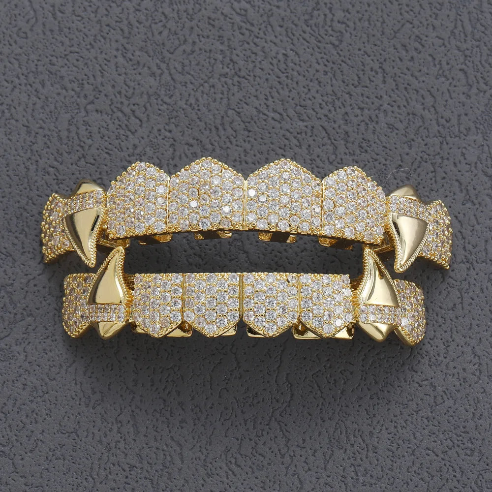 Htpwe Hip Hop Full CZ Teeth Grillz - Image 3