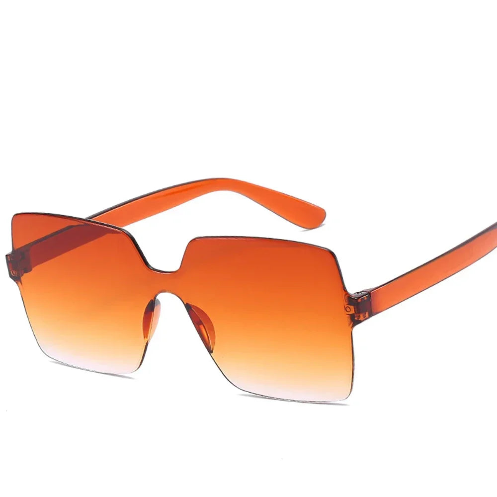 One-Piece Frameless Candy-Colored Sunglasses – Trendy UV400 Shades for Women - Image 4