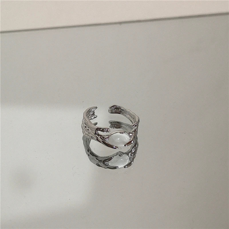 Punk Harajuku Goth Irregular Heart Cross Ring - Image 12