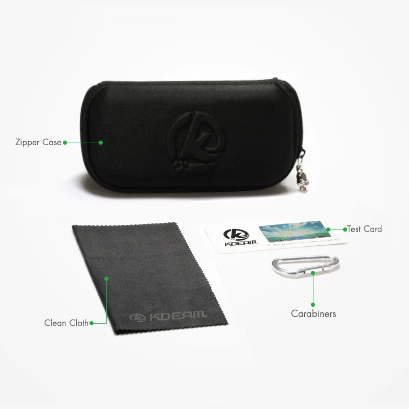 KDEAM Polarized Square Sunglasses – Unisex Outdoor UV400 Shades with Zipper Case - Image 3