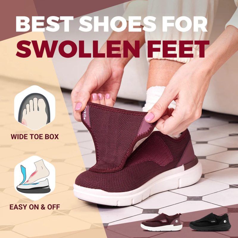 FitVille Extra Wide Women’s Diabetic Walking Shoes – Adjustable Orthopedic Shoes for Elderly & Swollen Feet - Image 2