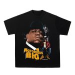 RULEE Biggie Vintage Portrait T-Shirt – Loose Fit Hip-Hop Rap Streetwear Tee