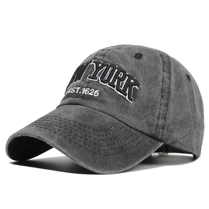 NEW YORK Embroidered Baseball Cap – Fashionable Washed Snapback Hat for Outdoor & Casual Wear - Image 6