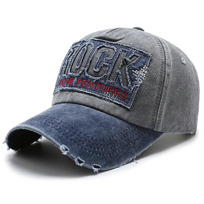 Korean Washed Letter Denim Baseball Cap – Unisex Shabby Chic Sunhat for Spring & Autumn - Image 8