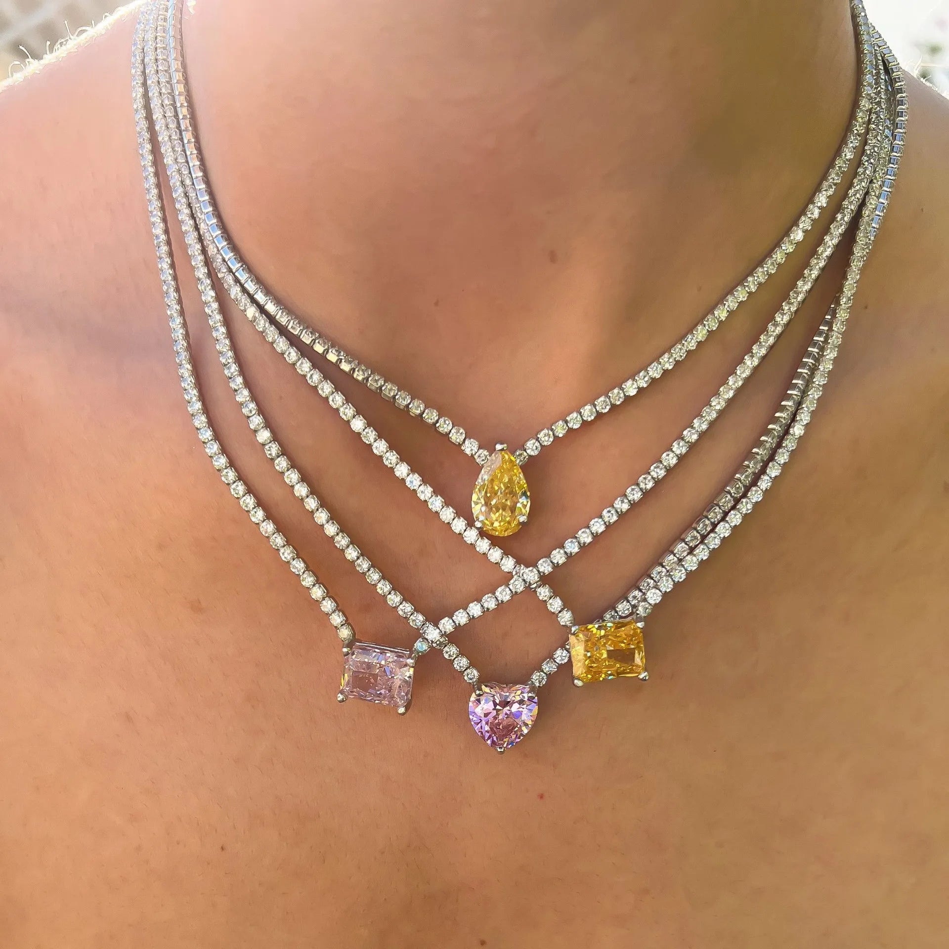 Shiny Full Crystal Stone Jewelry Set for Women - Image 2
