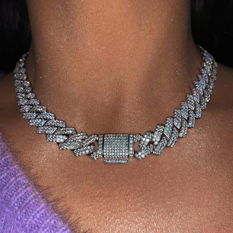 14MM Miami Prong Cuban Link Chain Necklace - Image 2