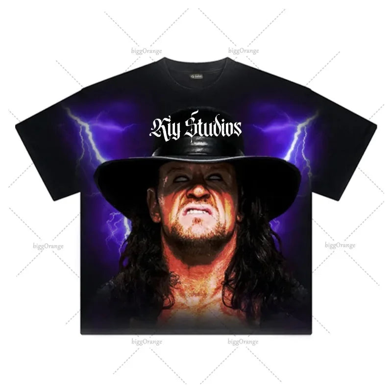 Punk Trend Gothic Skull Graphic T-Shirt – Oversized Streetwear Tee for Men - Image 4