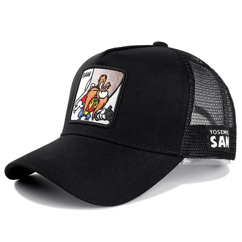 High-Quality Anime Cartoon Snapback – Unisex Cotton Mesh Trucker Baseball Cap for Men & Women - Image 24