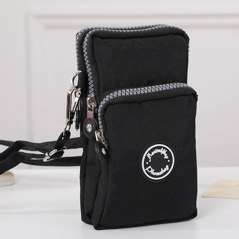 Portable Zipper Coin & Phone Crossbody Bag – Compact Everyday Bag for Men - Image 12