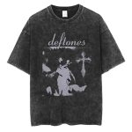 Deftones Vintage Washed T-Shirt – Unisex Hip-Hop Streetwear Tee for Men & Women (Plus Size Available)