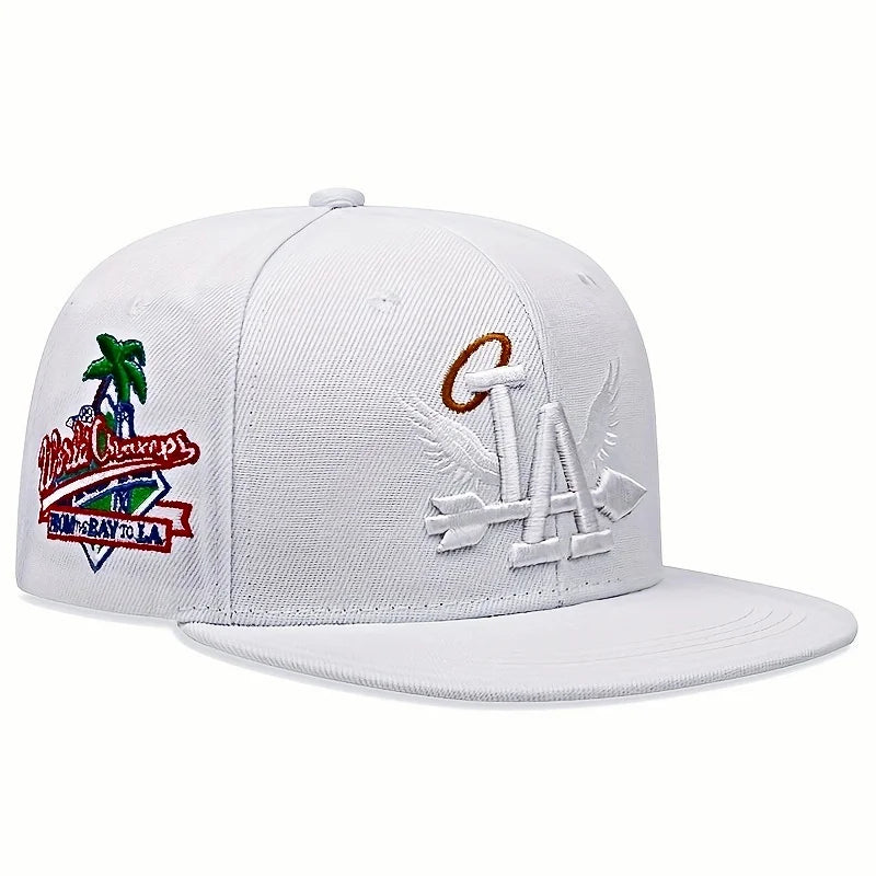 LA Angel Wings Embroidered Baseball Cap – Unisex Snapback Hat for Outdoor & Hip Hop Style - Image 3