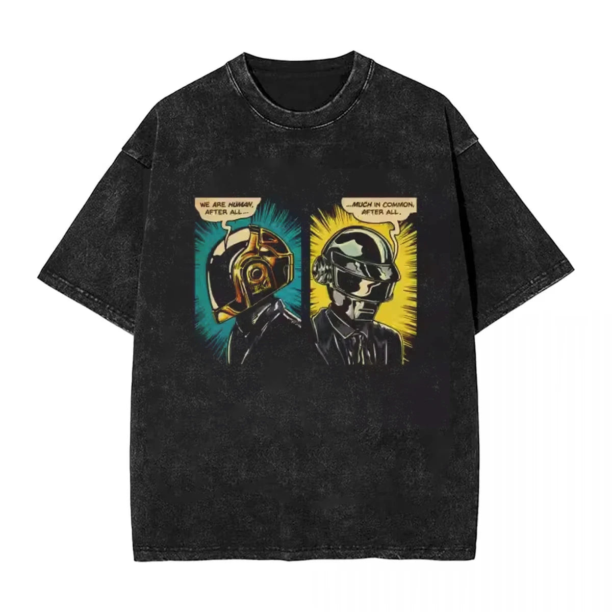 Daft Punk Vintage Washed T-Shirt – Oversized Hip Hop Harajuku Streetwear Tee for Men & Women - Image 10