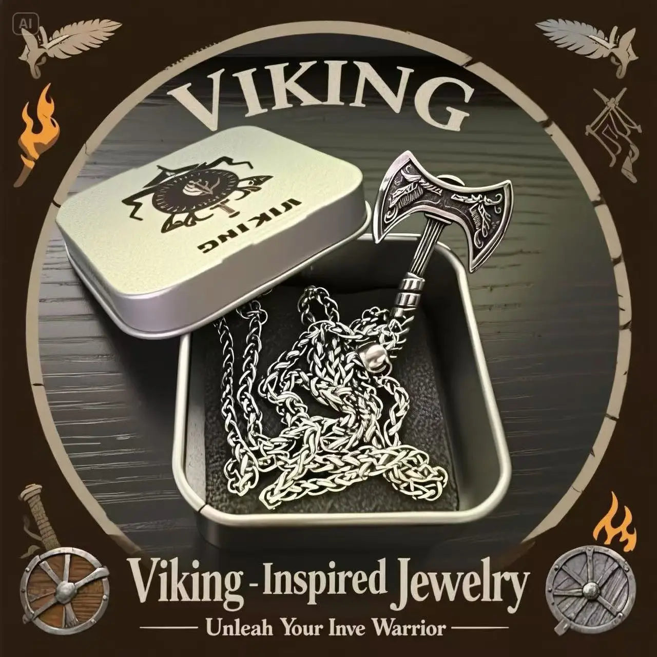 316L Stainless Steel Viking Rune Pendant Chain Necklace For Men – Viking Jewelry Accessories - Image 12