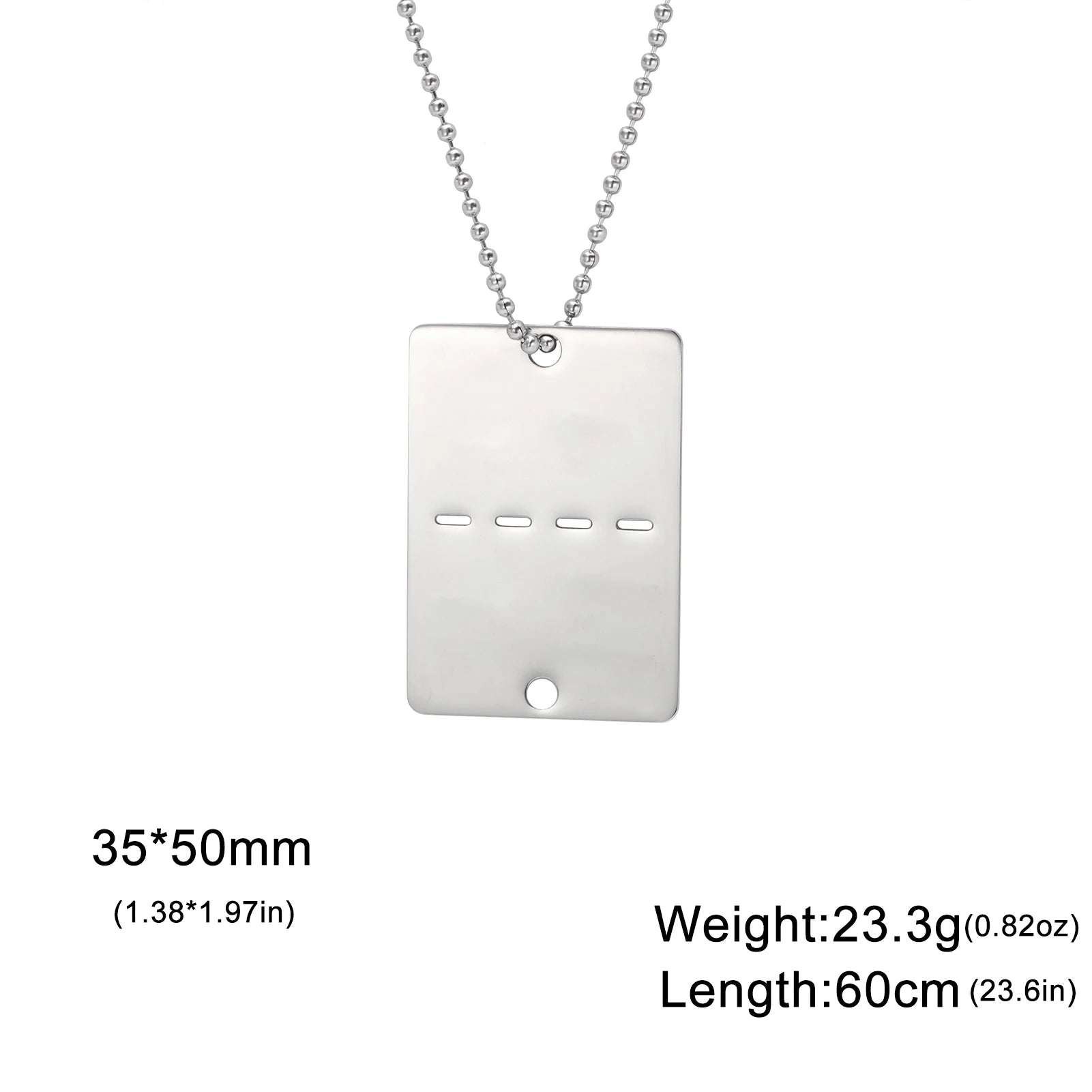 Personalized Military Dog Tag Necklace – Custom Stainless Steel Soldier Bar Chain for Men - Image 9