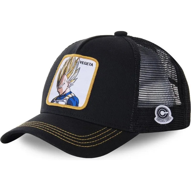 Dragon Ball Goku & Buu Embroidered Cap – Adjustable Trucker Mesh Hat for Men - Image 38