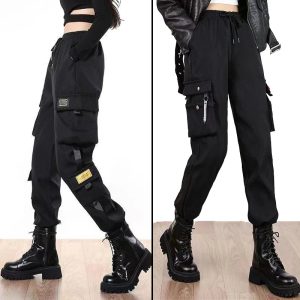 Women’s Hip Hop Cargo Joggers – Casual Streetwear Sweatpants (S–5XL Plus Size)
