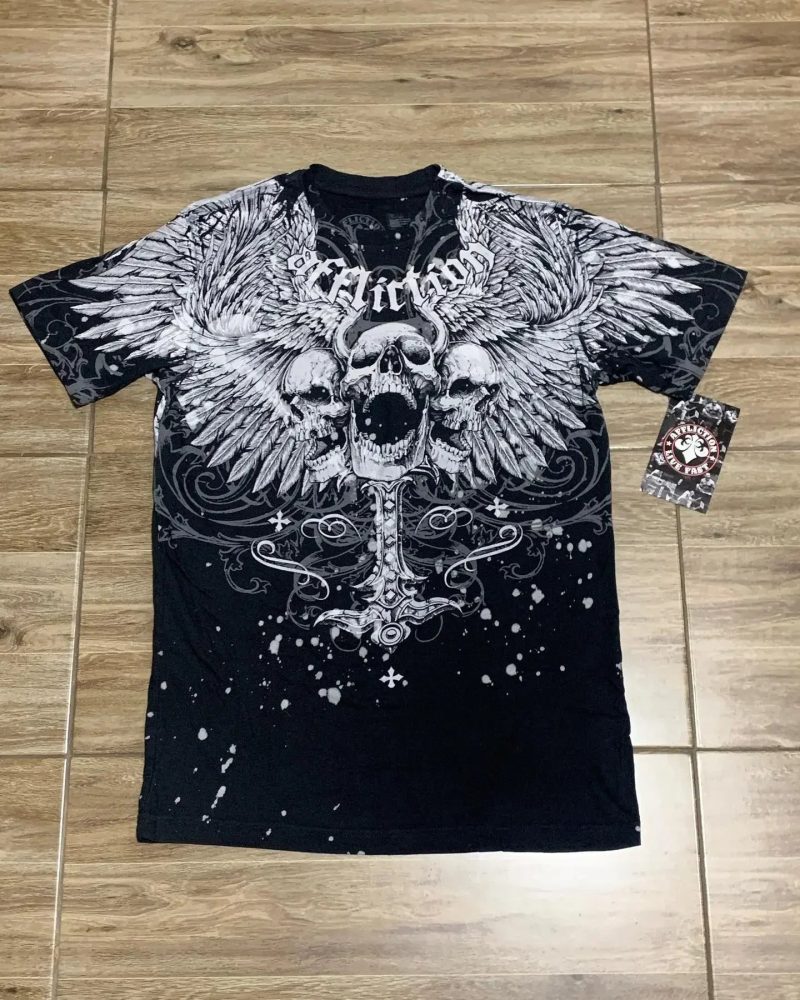 2000s Affliction-Style Graphic T-Shirt – Retro Punk Hip Hop Oversized Tee for Men - Image 19