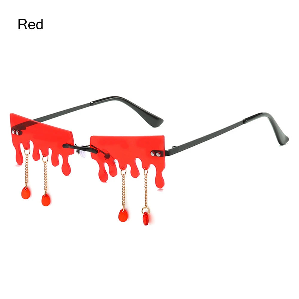 Diamond-Shaped Rimless Sunglasses – Unisex Vintage Streetwear UV400 Eyewear - Image 10