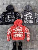 2025 Foam Printed Loose Zipper Hoodie – Unisex Hip-Hop Harajuku Streetwear Sweatshirt