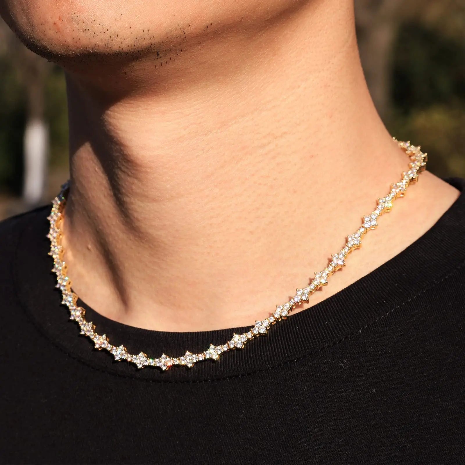 Iced Out 5A Cubic Zirconia Classic Tennis Choker Chain 6.5mm - Image 5