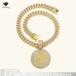 STAY HARD Pendant Necklace – 13mm Cuban Chain Hip-Hop Bling Jewelry for Men & Women