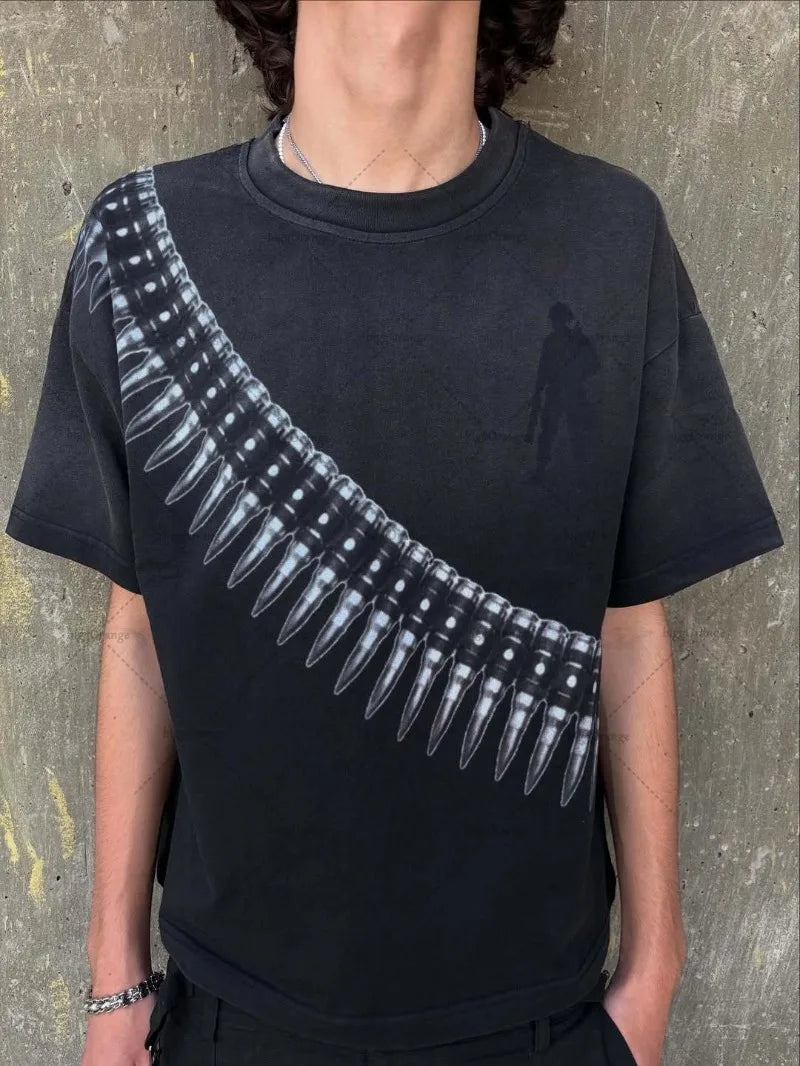 Y2K Harajuku Gothic Punk Graphic T-Shirt – Oversized Streetwear Tee for Men - Image 5