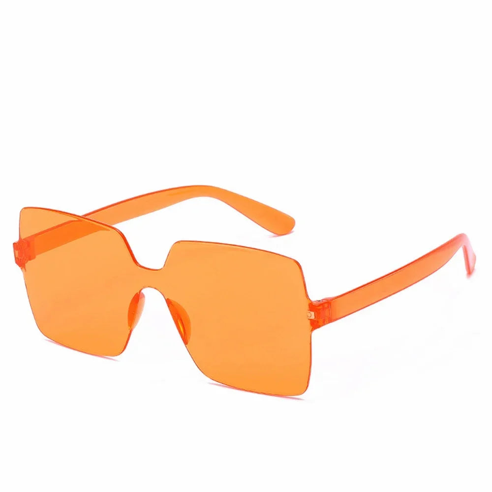 One-Piece Frameless Candy-Colored Sunglasses – Trendy UV400 Shades for Women - Image 13