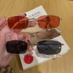 Fashion Retro Metal Frame Sunglasses – Colorful Small Rectangle UV400 Eyewear for Men & Women