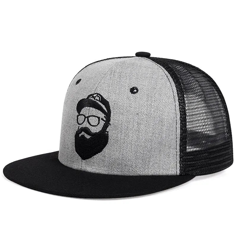 Unisex Uncle Beard Embroidery Mesh Baseball Cap – Adjustable Hip-Hop Outdoor Hat - Image 6
