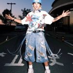 Harajuku Anime Retro Motorcycle Loose Top Trendy Clothing Gothic Street Hip-hop High Street Y2K Oversized Short Sleeved