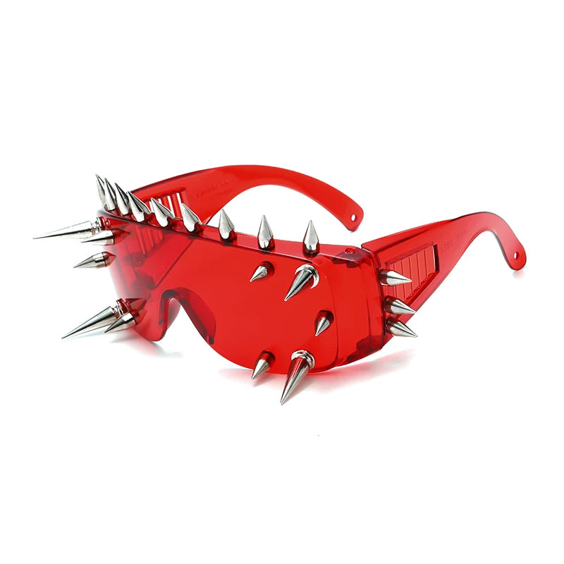 Steampunk Rivet Spike Sunglasses – Futuristic Y2K Punk Goggles for Men & Women - Image 11