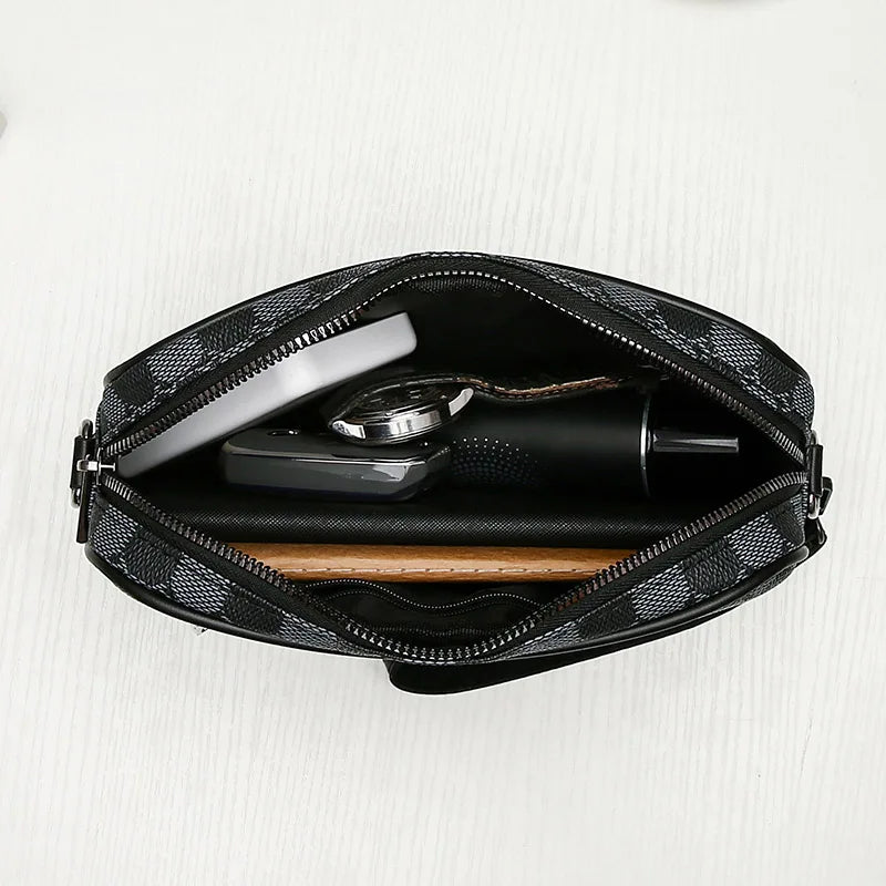 Top-Quality PU Leather Waist Pack – Men's Business Crossbody & Shoulder Bag - Image 6