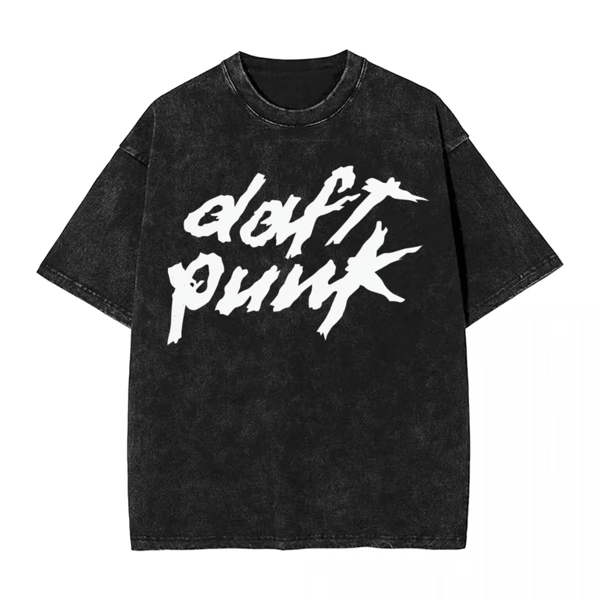 Daft Punk Vintage Washed T-Shirt – Oversized Hip Hop Harajuku Streetwear Tee for Men & Women - Image 5