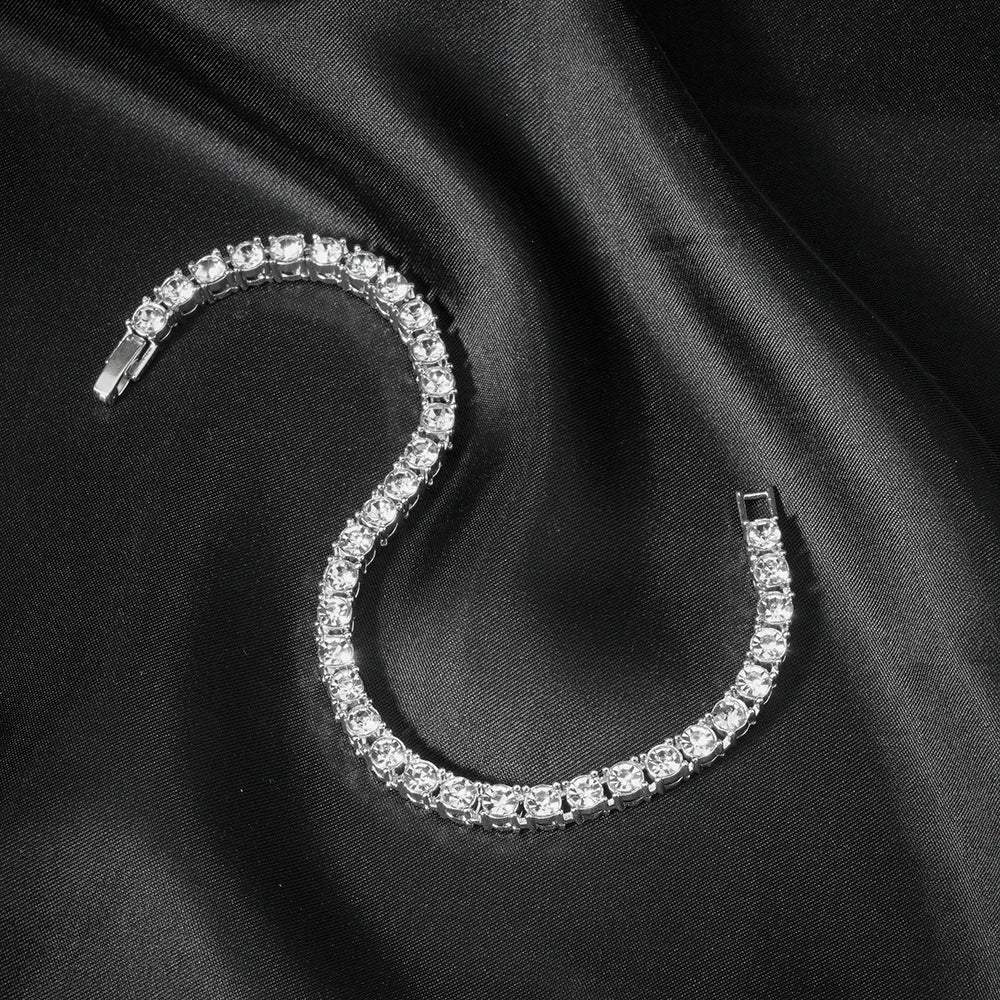 Classical 4MM Tennis Chain Iced Out Bracelet Necklace - Image 6