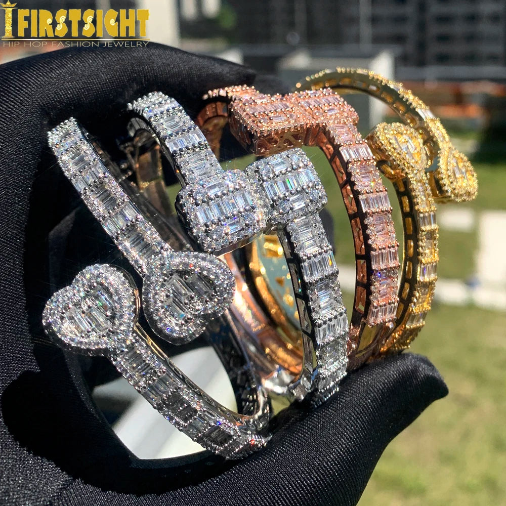 New Iced Out Open Square Zircon Charm Bracelet – Gold & Silver Color Hip Hop Bangle for Men & Women - Image 6