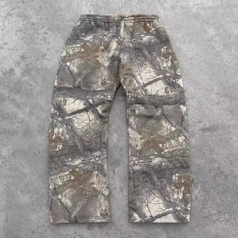 Y2K Camouflage Baggy Sweatpants – Harajuku Vintage Wide-Leg Streetwear Pants for Men & Women - Image 2