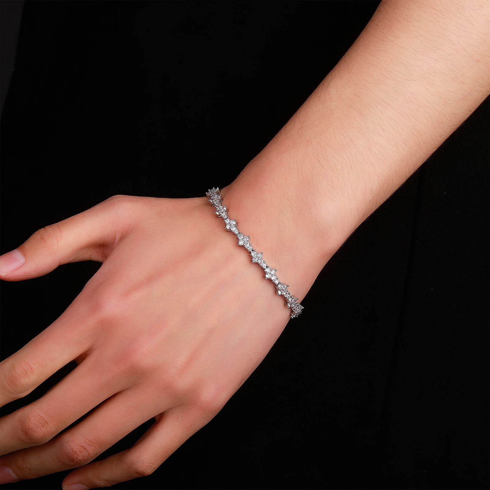 TOPGRILLZ Honeycomb Tennis Chain Necklace – 7MM Classic Hip-Hop Choker for Men & Women - Image 3