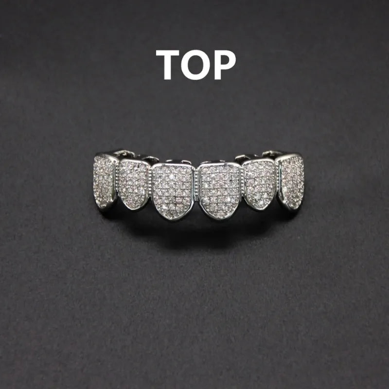 Hip Hop CZ Teeth Grillz Set - Image 5